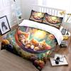 Three Kittens Relaxing In Hammock Print Soft Comfortable Duvet Cover Bedding Set Included 1*Duvet Cover  2*Pillowcases