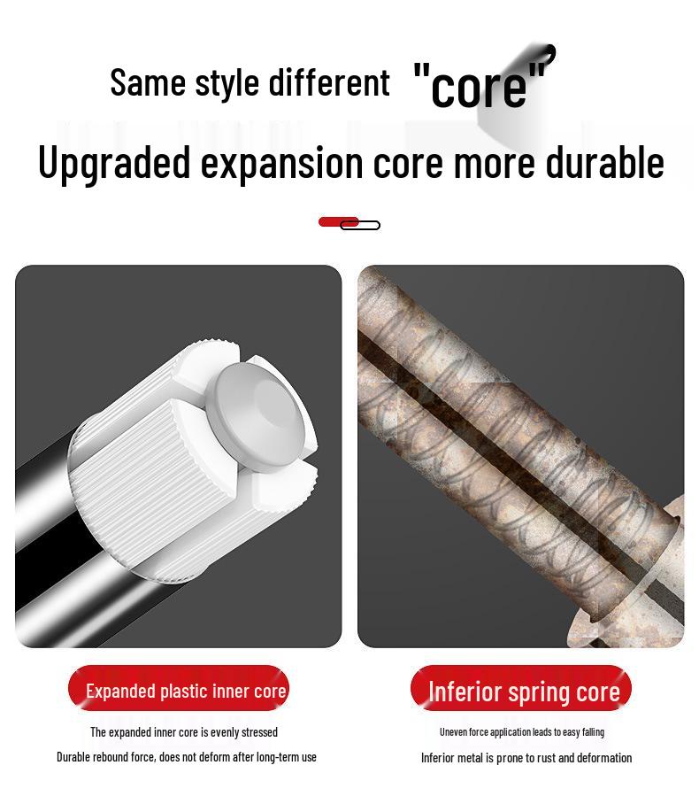 Teleskopische Edelstahl Kleider- & Duschvorhangstange