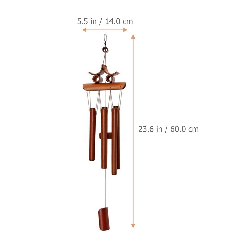 Bamboo Windchime Ornament Patio Wind Chime Garden Windchime Decorative Wind Chime Hanging Ornament Yard Wind Bell Home Decor