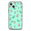 Cute Dinosaur Bear Couple Luxury Phone Case For iPhone 11 12 13 14 15 16 Pro Max Mini X XR XS 7 8 Plus SE Cover Black Funda