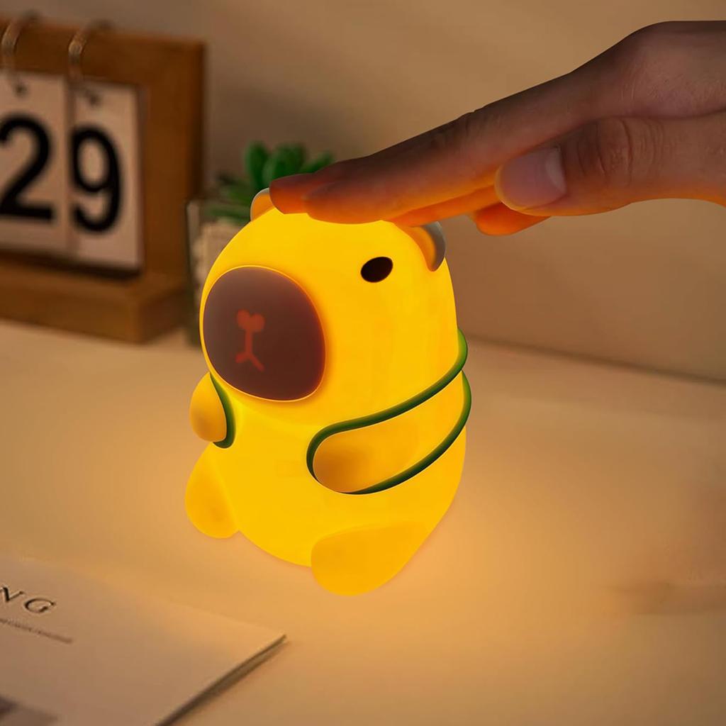 Cute Pet Capybara Night Light Cute Cartoon Living Room Light Cute Night Light Light Dimming LED Capybara Office Desk Pat Light