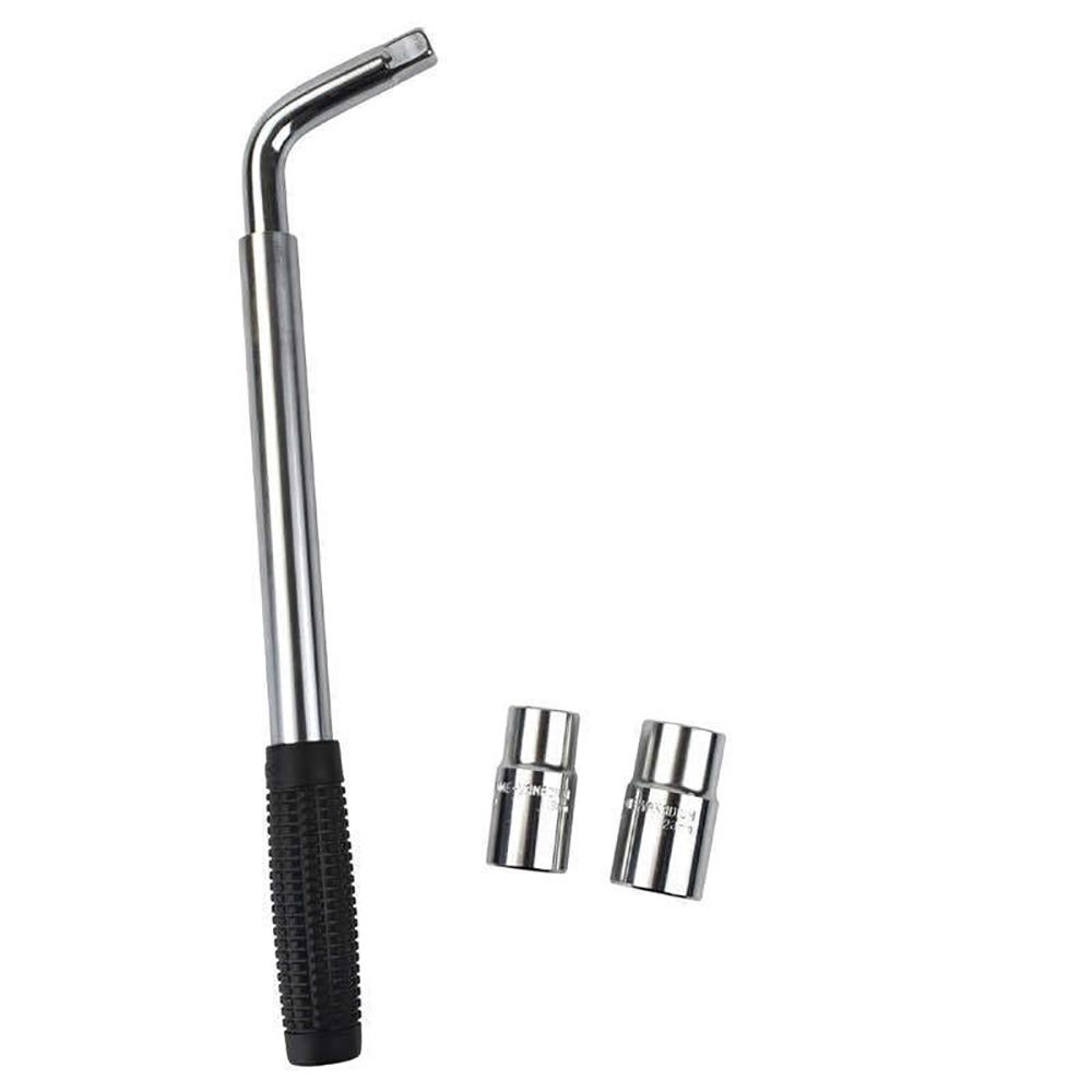 

Universal Extendable Car Wheel Brace Wrench Tyre Spanner Double Ended Sockets Nut 17/19 21/23mm Set Chrome For Car Truck Repair