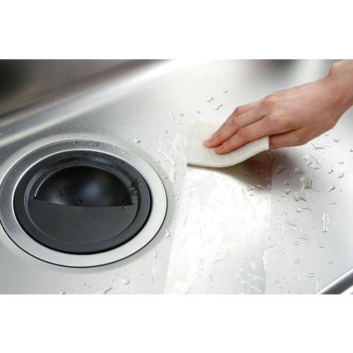 Mameita Kitchen Cleaner, White, 14cm X 10cm X 5mm, Cleanser, Rubber Sheets, for Sinks and Faucets, Washable with Just Water, Pack of 4, Made In Japan,