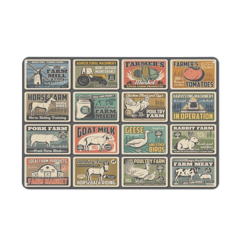 One Pack Horizontal Vintage Metal Tin Wall Art 2030cm 3040cm Retro Style Decorative Sign For Home Bar Garage Cafe Kitchen Display
