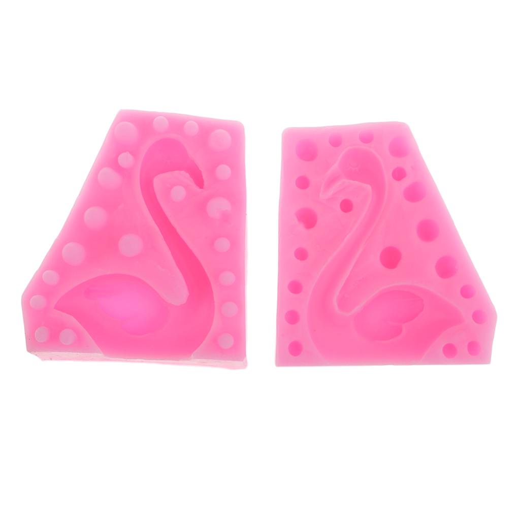 Flamingo Love Silicone Mold Fondant and Gum Paste Candy Candle Decoration Mold For Cake Decorating