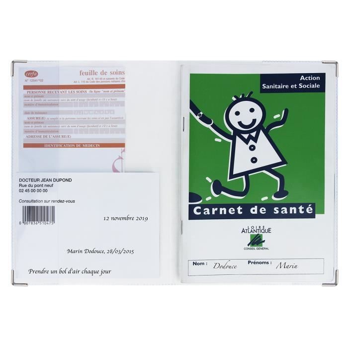 Protège carnet santé couleur motif renard boheme enfant Color Pop 22 x 16 cm - France