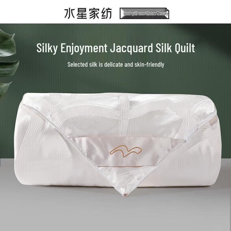 Mercury Home Textiles Europäische Jacquard Maulbeerseide Bettdecke