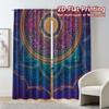 Set Of 2 Flat Printing Curtains Without Rod Floral Mandala Design Holiday Ramadan Printed Durable Polyester Fabric Made