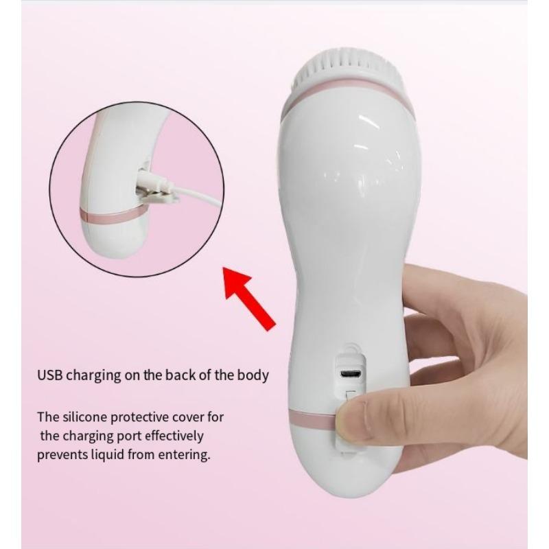 1 JUEGO Limpiador Eléctrico Recargable para el Hogar Multifuncional Rotatorio Limpieza de Poros Portátil Impermeable Cepillo Facial