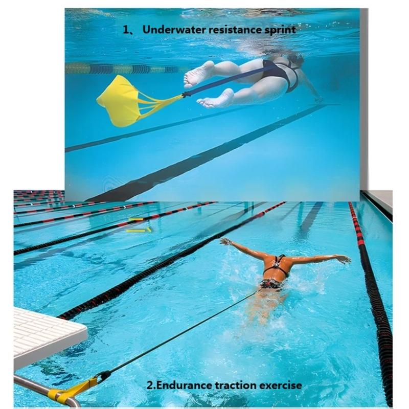 Light Weight Swim Training Belt Swimming Training Resistance Gear With Wear Resistant Designs For Almost Skill Level