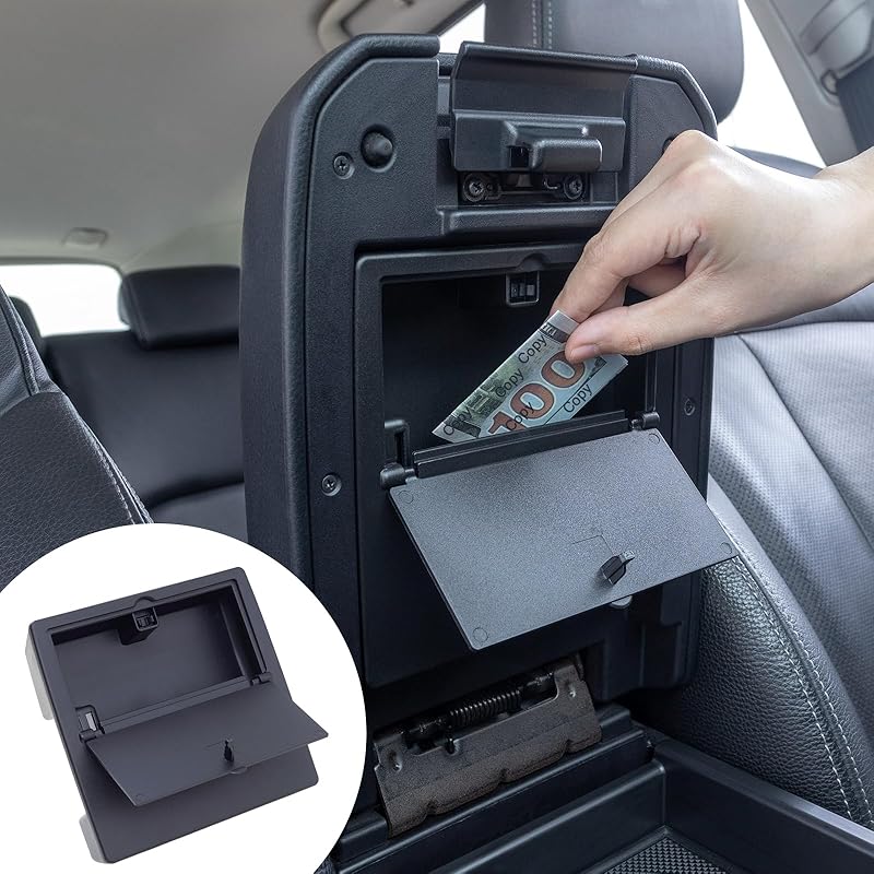 JKCOVER Center Console Hidden Box Organizer Compatible With 2016-   Toyota Tacoma Accessories Armrest Hidden Storage Box Secret Compartment Press To for 2016-2023 Tacoma