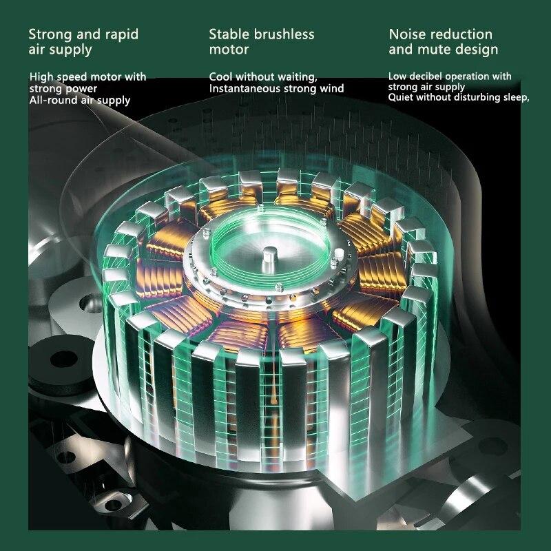 Pliabil Nou Kipas Mini Mini Ventilator Ajustabil Kipas Mic Răcire Birou la îndemână Acasa Birou Masă Baterie USB Reîncărcabil Portabil