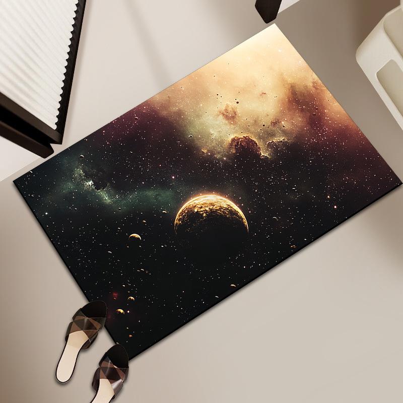 

Вселенная Планета Коврик для пола Ванная Ванна Водопоглощающий Нескользящий Дверь в туалет Быстросохнущий Коврик Ванная Диатомовая грязь Коврик для ног 60 * 90CM Diatom Mud