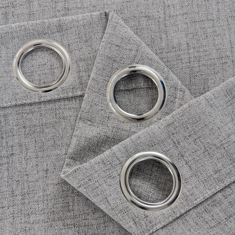 

Текстильная льняная пряжа Спальня Гостиная Кабинет Теплый Однотонный цвет, Шторы 132cmx214cm(570g） серый