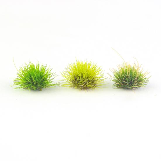 Static Grass Tuft 1:12 Scale Mini Bushy Lowland Shrubs Model Kit Miniature Artificial Grass for DIY Train Landscape Railroad Scenery Gaming Terrain