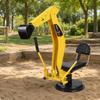 Pedal-Operated Excavator Toy Metal Body Kids Plaything Hand-Operated