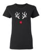 Reindeer Antlers Sarcastic Novelty Graphics Funny Womens T-Shirt