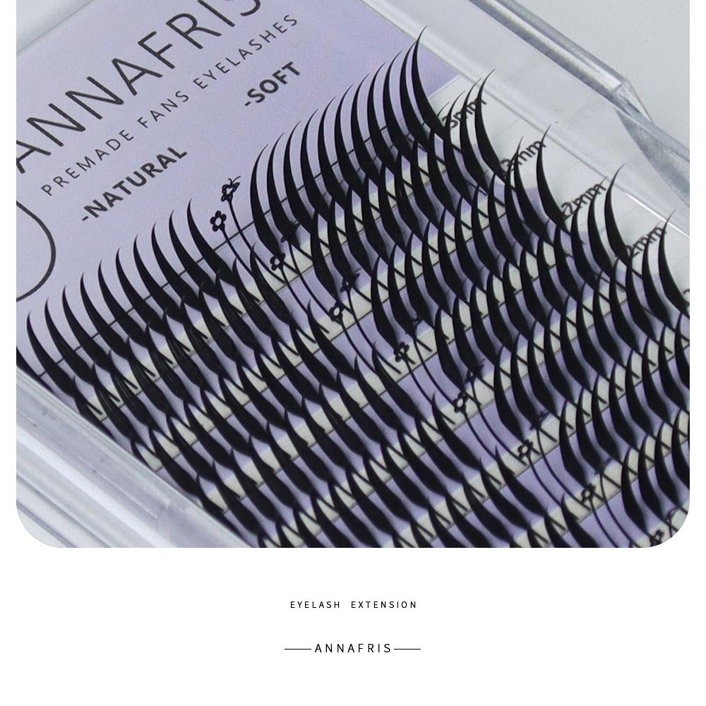

ANNAFRIS Аниме Комикс Спираль Наращивание ресниц Готовые пучки Натуральный Кашемир Манга Накладные ресницы Натуральные Мягкие Перьевидные Форма Птерис Ресницы Fox Spire 0.07mmD9-13Mix