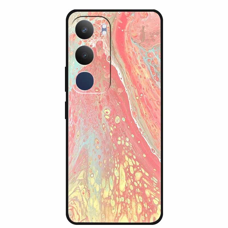 

For Vivo Y29 5G Case TPU Bumper Vivo Y 29 V2420 Marble Silicone Soft Phone Case for Vivo Y29 5G Color Blocking Shockproof Coque Vivo Y29 5G