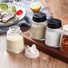 Multifunctional Glass Seasoning Jar for Salt & Pepper with Toothpick Holder