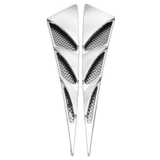 1 Par Bil Kjøretøy Panser Simulering Side Luftinntak Utløpsdeksel Klistremerke Dekorasjon