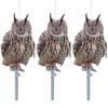 Sac Taske Bird Realistic Owl Bird Pigeon Crow Bird Pest Control of 3 Horned Repellent, Design, Scare, Repellent, Repellent, (Set Owls)
