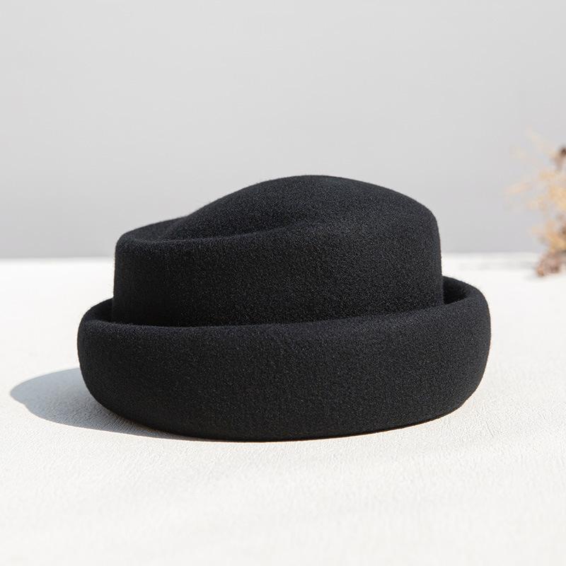 Women'S 100% Wool Beret With Veil | British Vintage Stewardess Hat | Elegant Banquet Luxury