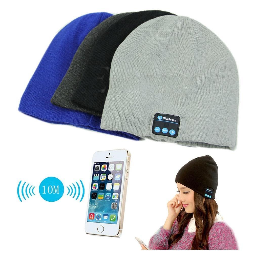 Wireless Bluetooth Headset Stereo Headphones Warm Knit Hat Bluetooth Headset Music Cap