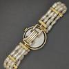 Used [Good Condition] Natural freshwater pearl triple bracelet watch, shell dial, battery replaced, working item