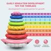 Montessori Balena Arcobaleno Campanella Vasca Giocattolo per Neonati Educazione Precoce Impilabile Roly-Poly Giocattoli Galleggianti Data di Nascita Regalo di Natale progettato per Bambini