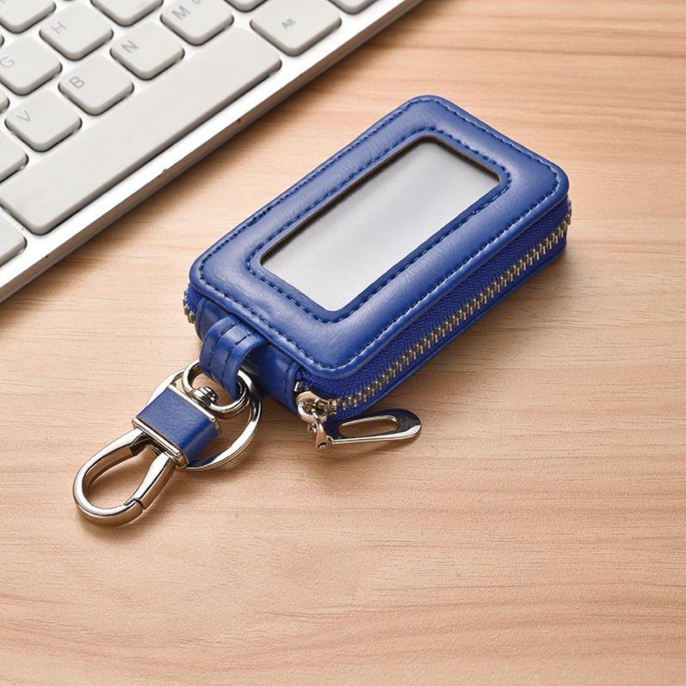 Zipper Coin Purse Leather Car Key Bag Portable Key Holder Organizer Pouch  Men Women