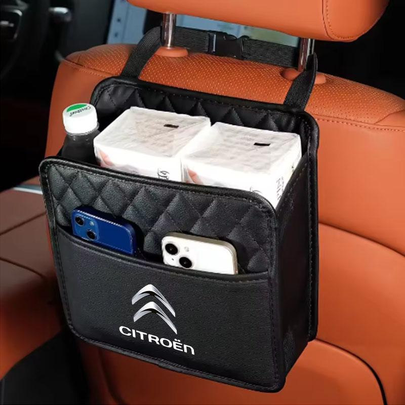 Multi-functional car seat back storage bag Leather Hanging bag For Citroen C1 C2 C4 C5 C3 C4L Berlingo Xsara Picasso Accessories WR3