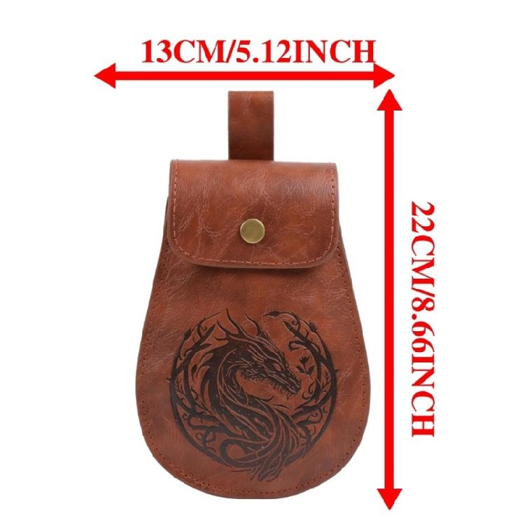 Retro Medieval Faux Leather Belt Pouch Purse Middle Ages Portable Coin Purse Belt Pouch LARP Renaissances Costumes
