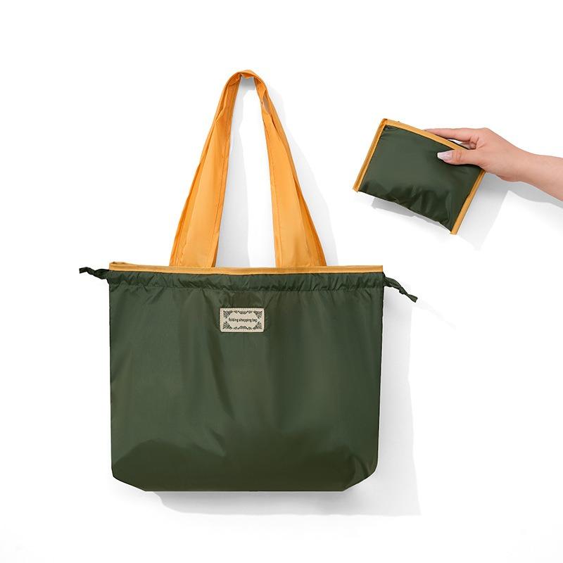 1pcs Foldable Supermarket Shopping Bag Portable Single-Shoulder Large Capacity Handheld Bags Waterproof Grocery Bag