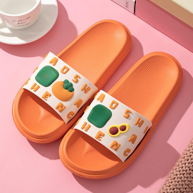 

Холодные тапочки для женщин летом, подходящие для дома, ванной комнаты, душа, противоскользящие, летний женский стиль 40-41 оранжевый