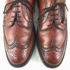 Vintage Made in USA Johnston & Murphy Long Wingtip Business Shoes Brown size 9.5D 27.0-27.5 Men's(USED)