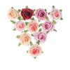 Mori Simulation Rose Flowers Silk Flowers Diy Handmade Wreath Fake Flowers Wedding Gift Box Decoration Accessories Flower Wall Set Shooting Prop