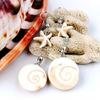 Starfish Dangle Earrings with Conch for Sensitive Ears Handmade Sea Inspired Ear Accessories Earwear for Trendy Women