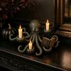 Gotische Retro-Raumaccessoires Oktopus Kerzenhalter, Langlebige Harz Halloween Skulptur, Dunkle Fantasy Schreibtischornament Stil Kerzenständer Statue, für Zuhause