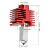 3D Printer Hotend Kit 0.4mm Quick Swap Nozzle 60W Ceramic Heating Hotend Kit with 0.2mm Nozzle for X1C