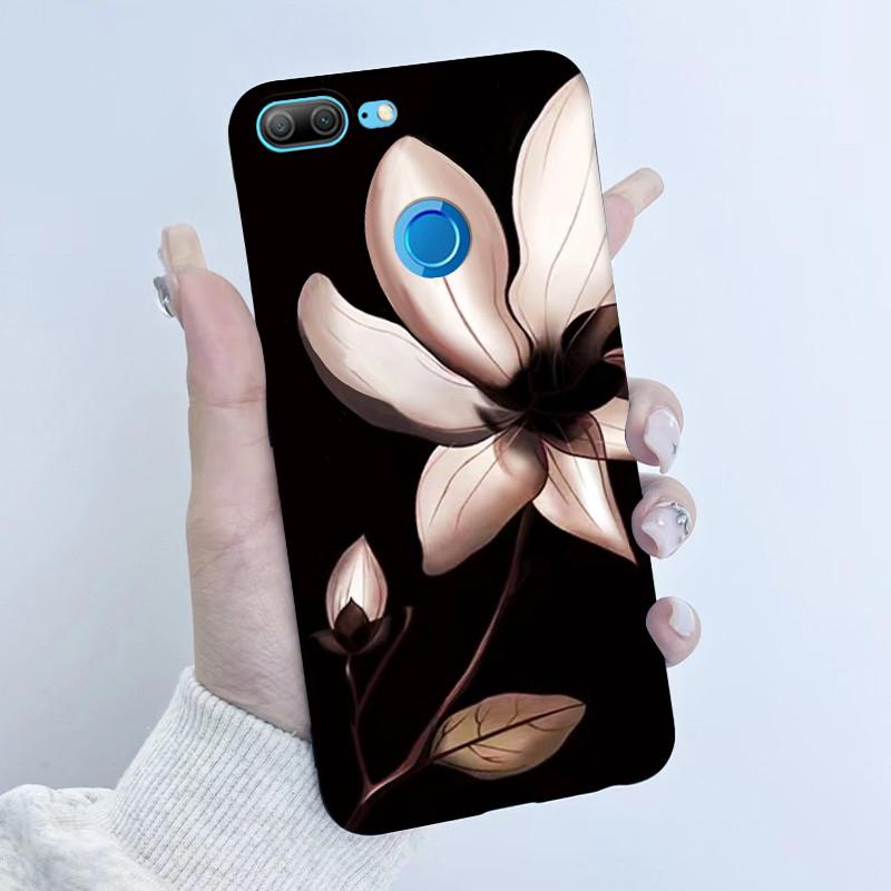 For Honor 9 Lite LLD-L21 LLD-L31 Phone Case Flower Girl Design Soft Silicone TPU Back Housing for Honor 9 STF-L09 STF-AL10 Cover