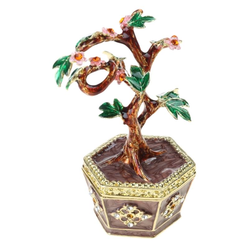 Money Tree Decoration Decorative Accessories Box with Cover Jewelry Storage Organizer Small Items Organization Case