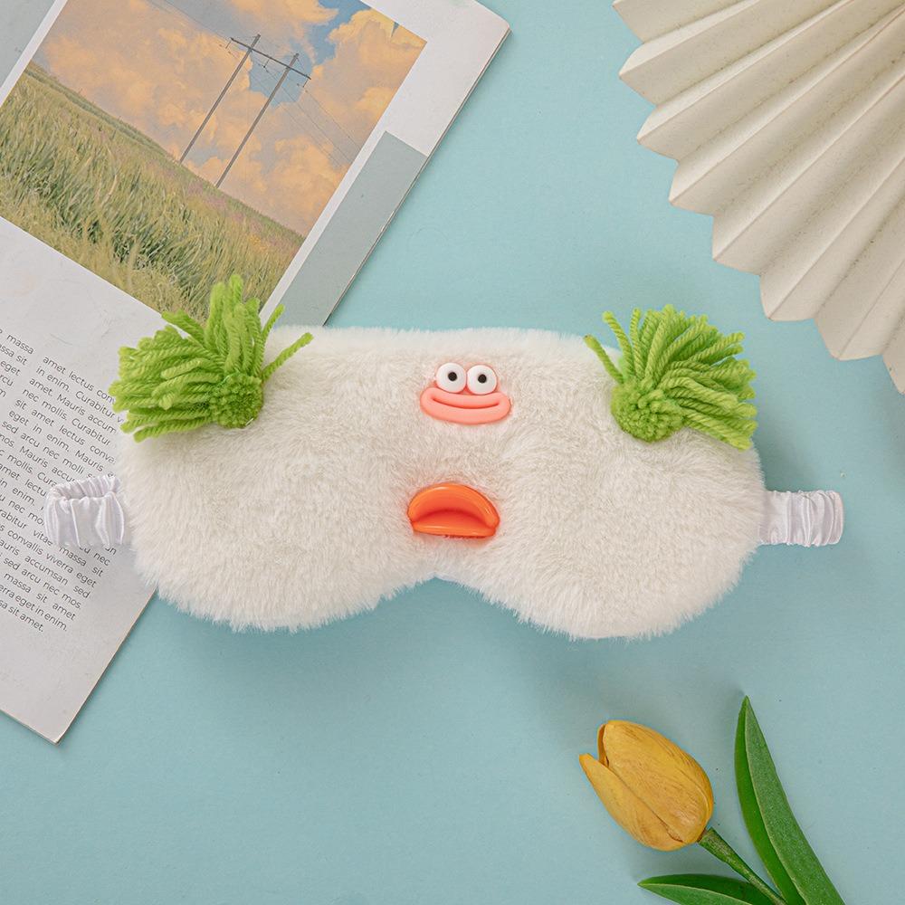 Cartoon Funny Party Plush Sleeping Mask Kids Gift Cute Blindfolds Travel Sleep Eye Band Shade Rest Eyepatch