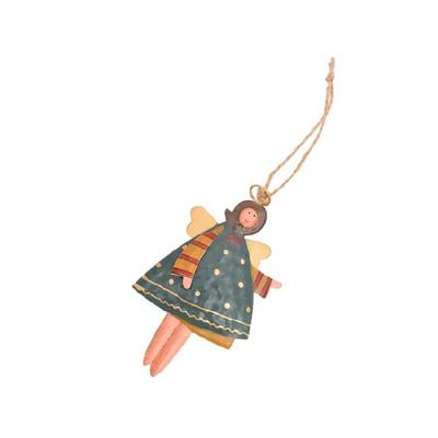 Girl Shaped Pendant Metal Christmas Tree Hangings Adornment Door Hanging Accessory Festival Home Decoration Supplies