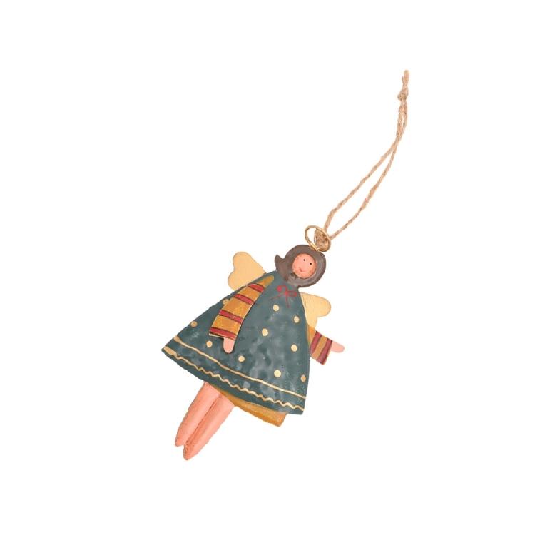 Girl Shaped Pendant Metal Christmas Tree Hangings Adornment Door Hanging Accessory Festival Home Decoration Supplies