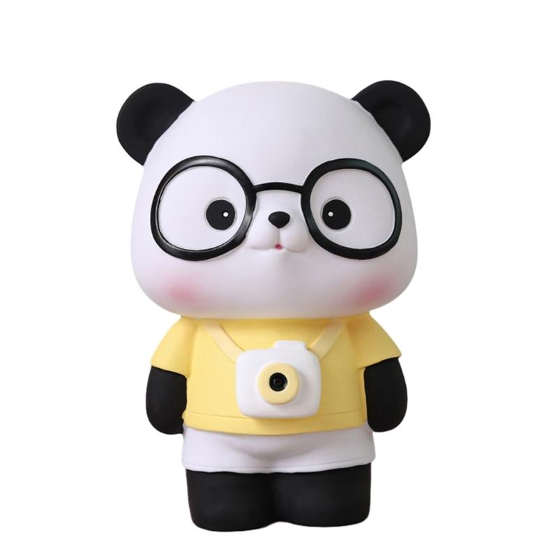 Money Container Versatile Coin Holder Lovely Panda Shaped Money Holder Piggy Banks Savings Jar for Animal Lovers X3UC