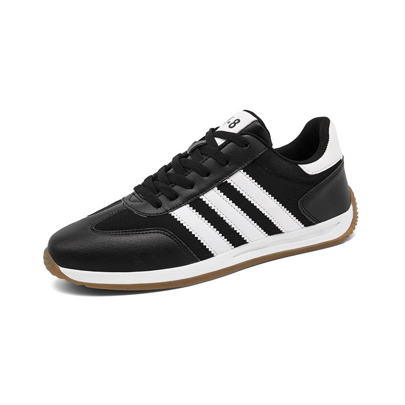 

Мужские кроссовки из кожи, кроссовки для бега, повседневная спортивная обувь для активного отдыха 41 чёрный