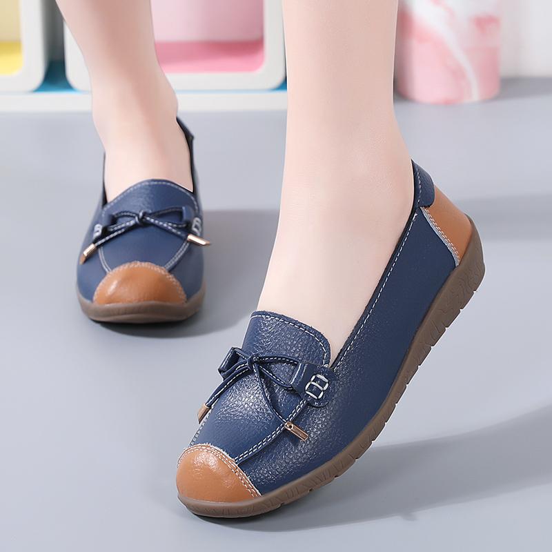 2025 New Woman Flats Shoes Ballet Flat Sneakers Leather Spring Soft Moccasins Ladies Boat Ballerina Espadrilles Creepers