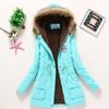 IELGY Winter Mid-length Cotton-padded Jacket Large Fur Collar Hooded Thickened Cotton-padded Jacket Jacket