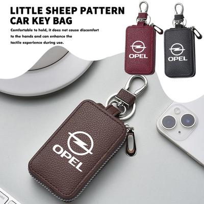 Leather Car Key Case Cover Wallet Keychain Zipper Srtorage Bag For Astra G H J K F Corsa D Zafira B Insignia Mokka Regal